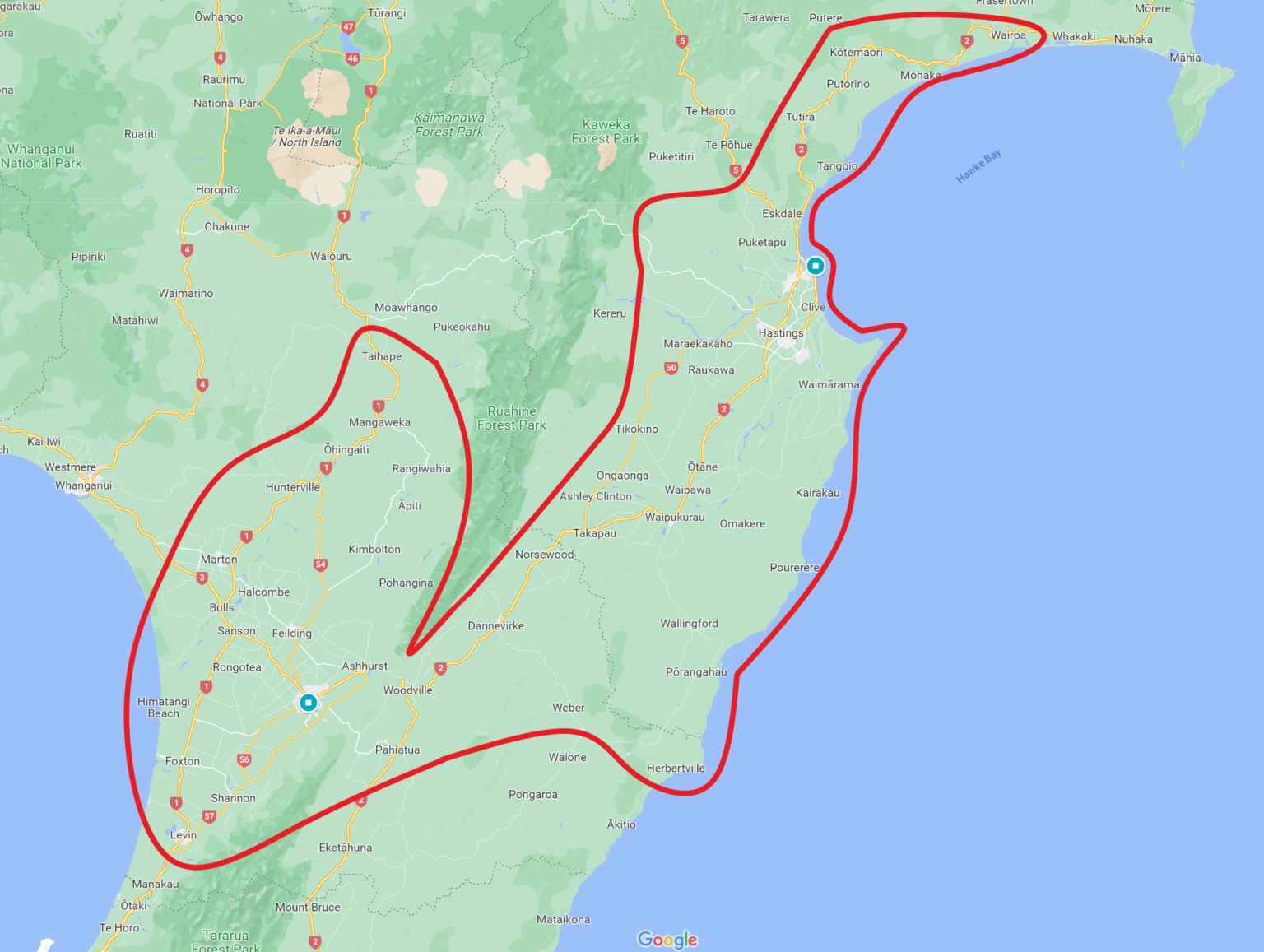 Map of Pest Control Specialist service area